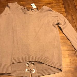 Express new with tags tie up sweater